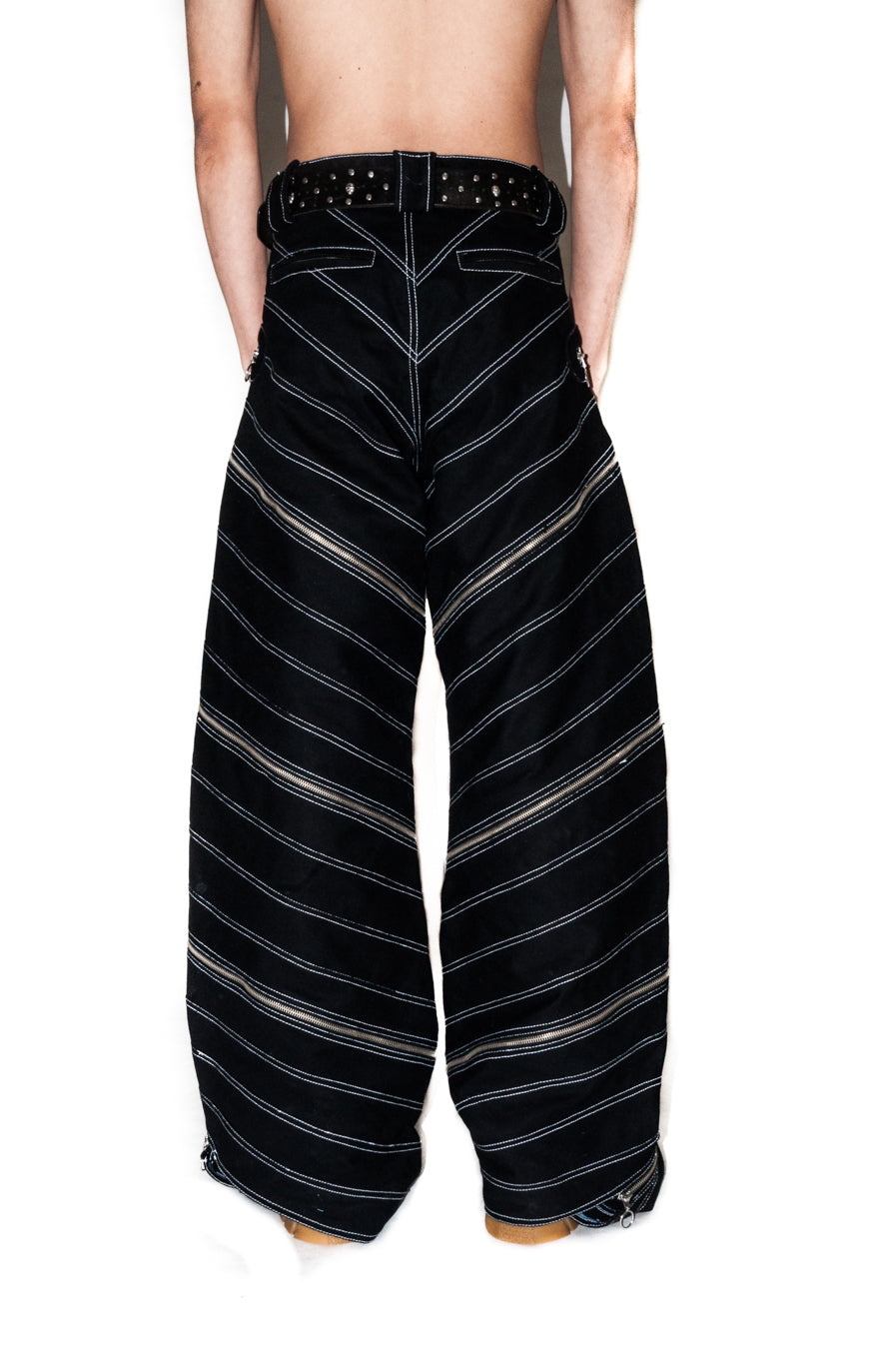 DUGUEM BRUTAL BLACK METAL SPIRAL PANTS
